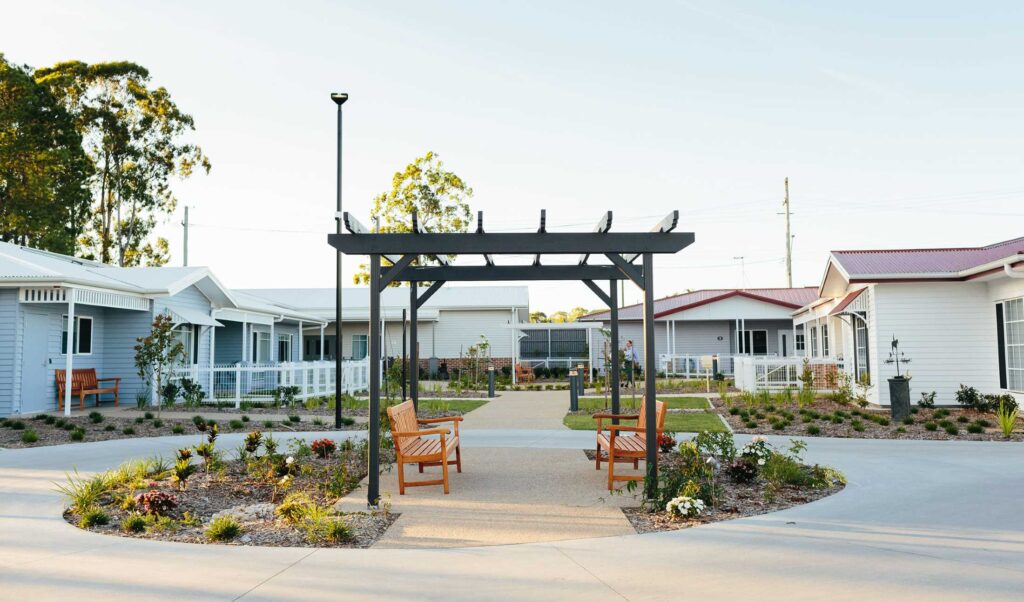 NewDirection Care Courtyard | Featured Image for the Health and Wellness Clinic Page of NewDirection Care.