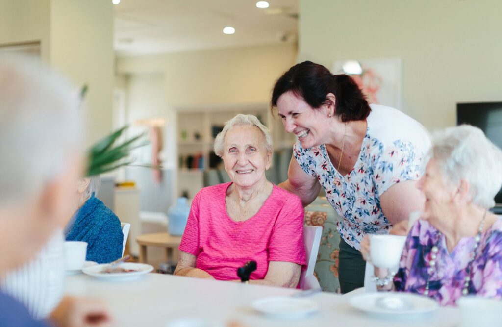 smiling old lady | Featured Image for the Our Community Page of NewDirection Care